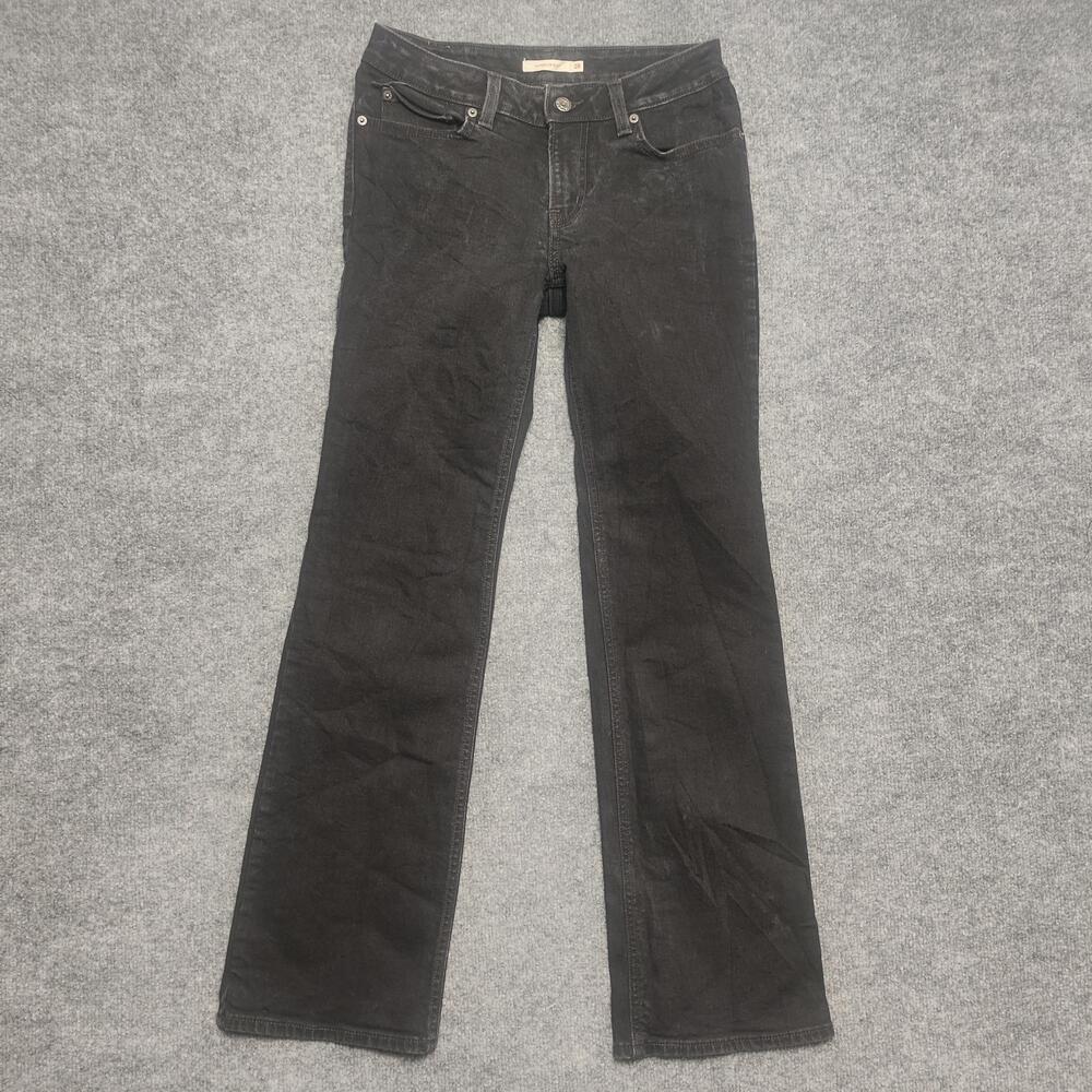Levis Superlow Boot Jeans Womens 28 Black Charcoal Wash Low Rise Bootcut Denim
